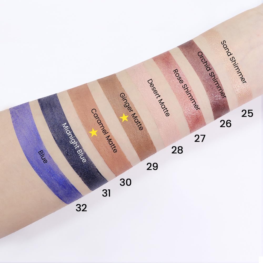 evpct 2Pcs Cream Eyeshadow Sticks Set for Eyes Waterproof, Ginger Matte Caramel Matte Eye shadow Stick Pencil Pen Bulk sombras en crema para ojos 29+30