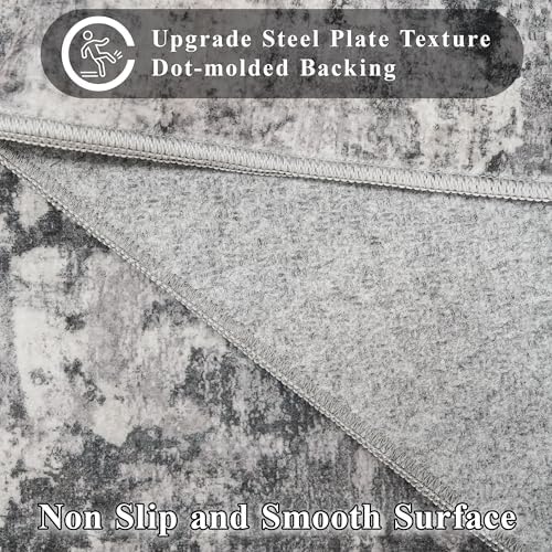 2x6 Runner Rug Washable: Non-Slip Abstract Carpet - Image 5
