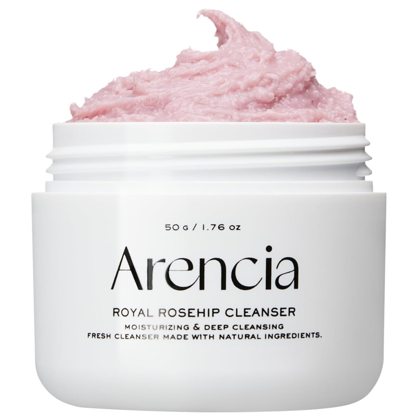 Rosehip Brightening Rice Mochi Face Cleanser & Daily Scrub - Moisturizing, Exfoliating & Deep-Cleansing - All Skin Types with Rice Powder & Rice Water (1.76oz)