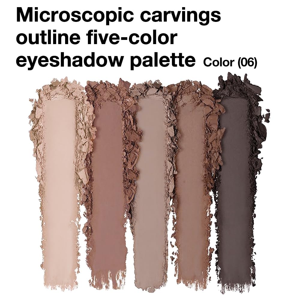 AMY'S DIARY Neutral Nude Brown Eyeshadow Palette Makeup, 5 Colors Cool-Toned Velvety Matte Finish, Nude Taupe Eye Shadows, for Brown Eyes Long Lasting Naturing-Looking (04#)