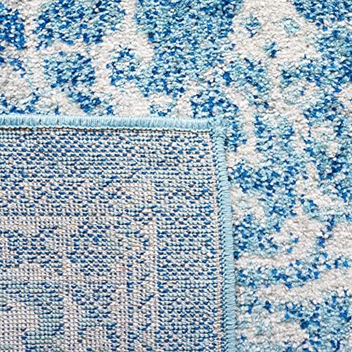 SAFAVIEH Evoke Area Rug 12x18, X-Large Blue & Ivory EVK256C - Image 6