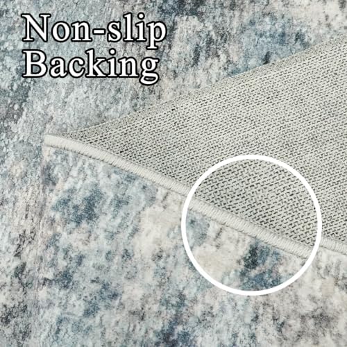 Washable Abstract Rug 5x7: Non Slip Soft Area Rug - Image 6