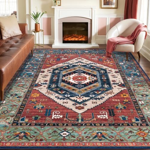 SERISSA 8x10 Washable Non Slip Boho Area Rug by SERISSAHomeDecorCollection