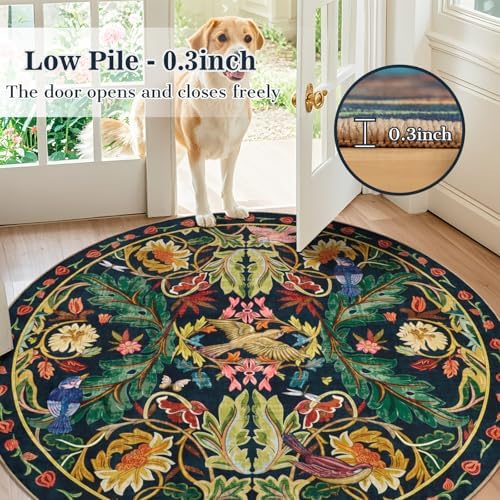 nesrt Washable Round Area Rugs 6ft - Image 3