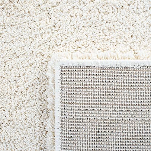 SAFAVIEH Milan Shag Collection 2' x 8' Ivory SG180 Solid Non-Shedding Living - Image 5