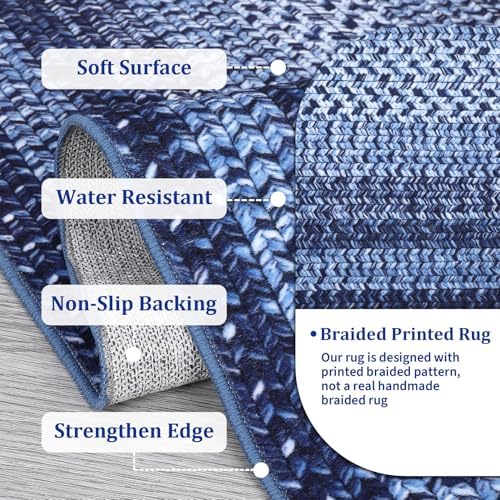 RUGSREAL Modern 3x5 Oval Rug Washable Rug - Image 4