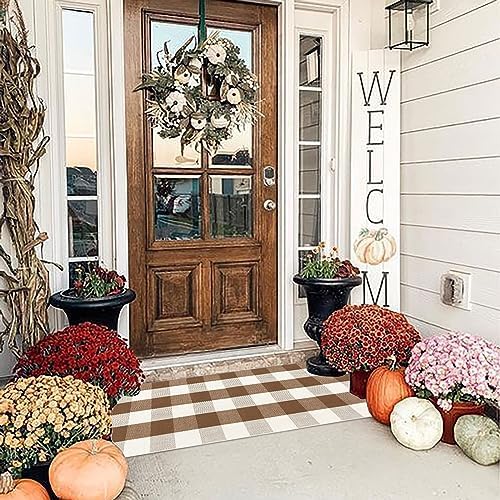 Buffalo Plaid Outdoor Rugs, Layering Rug - Image 3