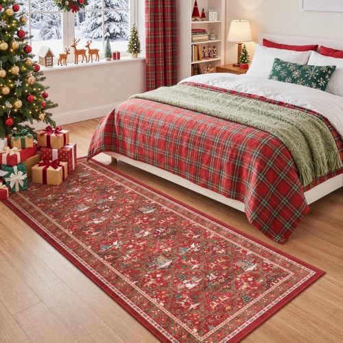 2x6 Christmas Runner Rug for Hallway, Washable Kitchen Rugs - Image 5