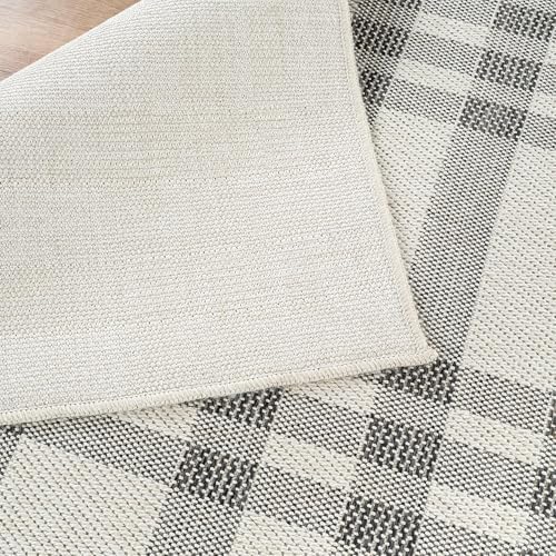CAMILSON Easy Jute Rug 6x9, Indoor Outdoor Off-White Color Fiber Area Rugs - Image 6