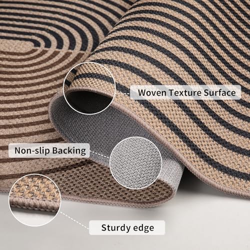 Tangsoo Easy Jute Area Rugs 4x6 Washable Non-Slip Rug - Image 4