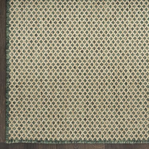 Nourison Home Courtyard 8' Runner Green Fabric Area Rug - Image 4