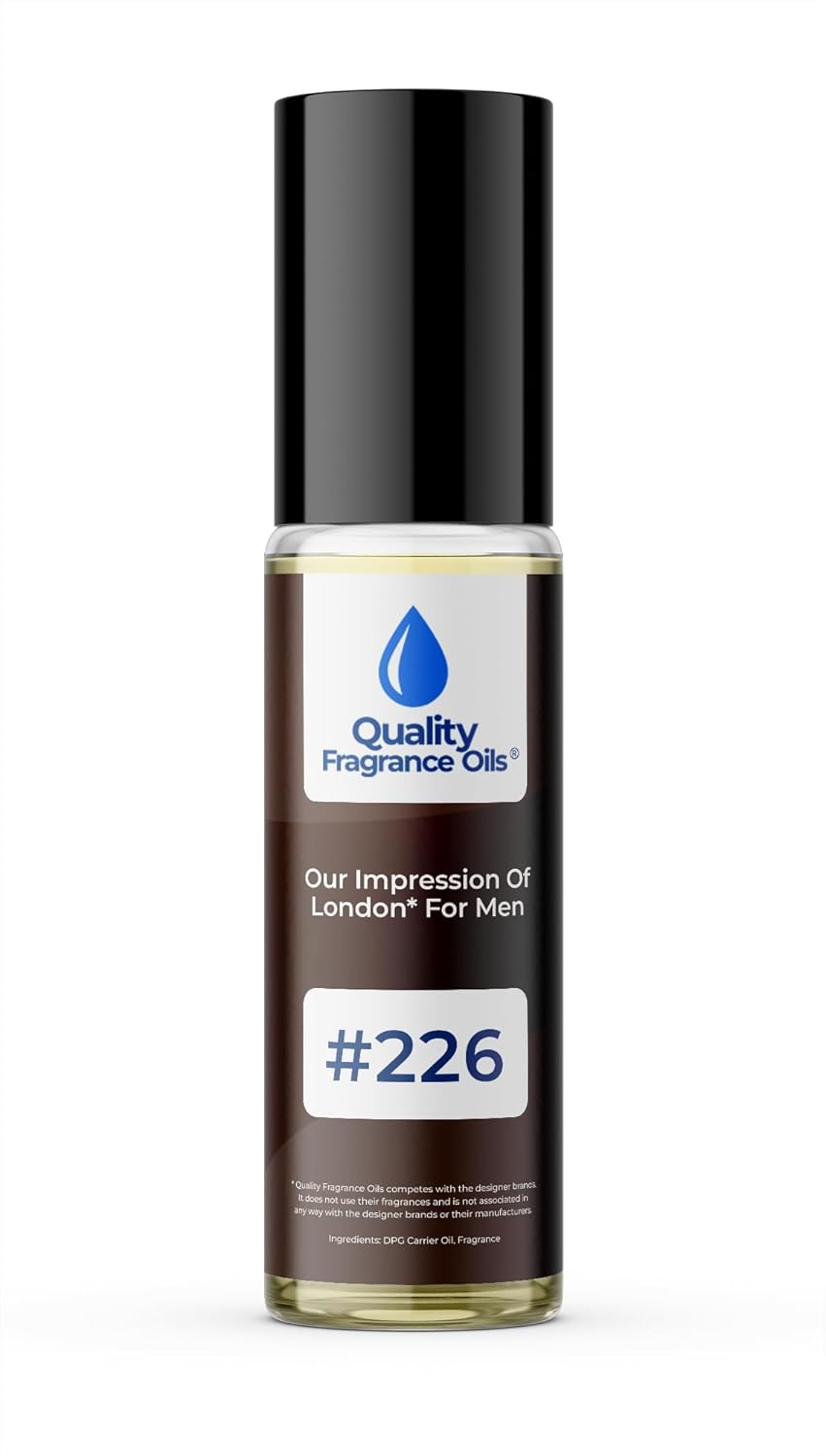 Quality Fragrance Oils' Burb. London for Men Impression #226 | Long-Lasting Perfume Oil, Alcohol-Free, Strong Scent, 10ml Roll-On | Affordable Alternative to Designer Fragrances