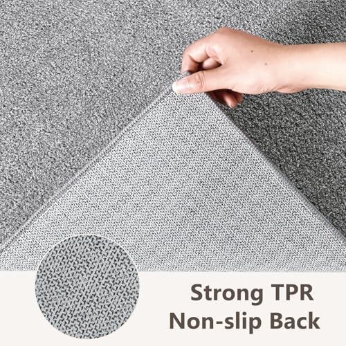 6x9 Large Grey Area Rug Washable Non-Slip Soft Thin - Image 6