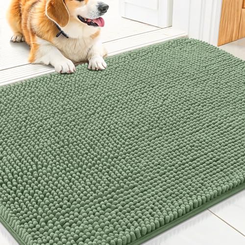 Smiry Dog Door Mat for Muddy Paws 30x20, Absorbs Moisture and Dirt Doormat by Smiry