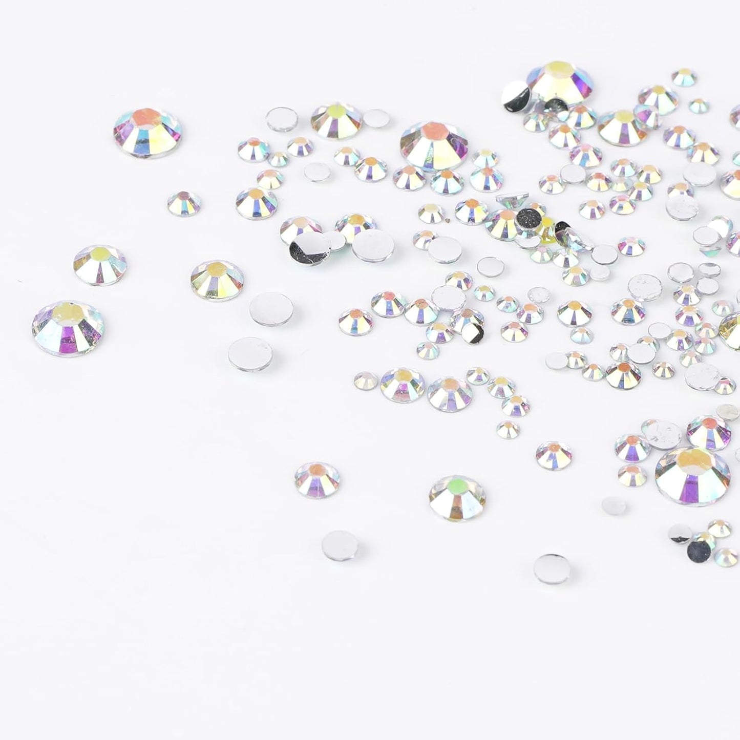Canvalite 2784Pcs Flat Back Gems, Rhinestones with 5Pcs Jewelry Glues, Pick Up Tweezers and Rhinestones Picker Dotting Pen, Nail Art Tools for Nails, Clothes, Face, Craft