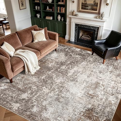9x9 Square Living Room Area Rug Washable Non-Slip by BYYVOORugsforYourHome