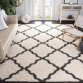 SAFAVIEH Dallas Shag Square Rug 10', Soft Plush Ivory & Dark Grey SGD257H by Unknown