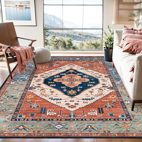 Lahome Large 8x10 Washable Boho Southwestern Area Rug by Lahome