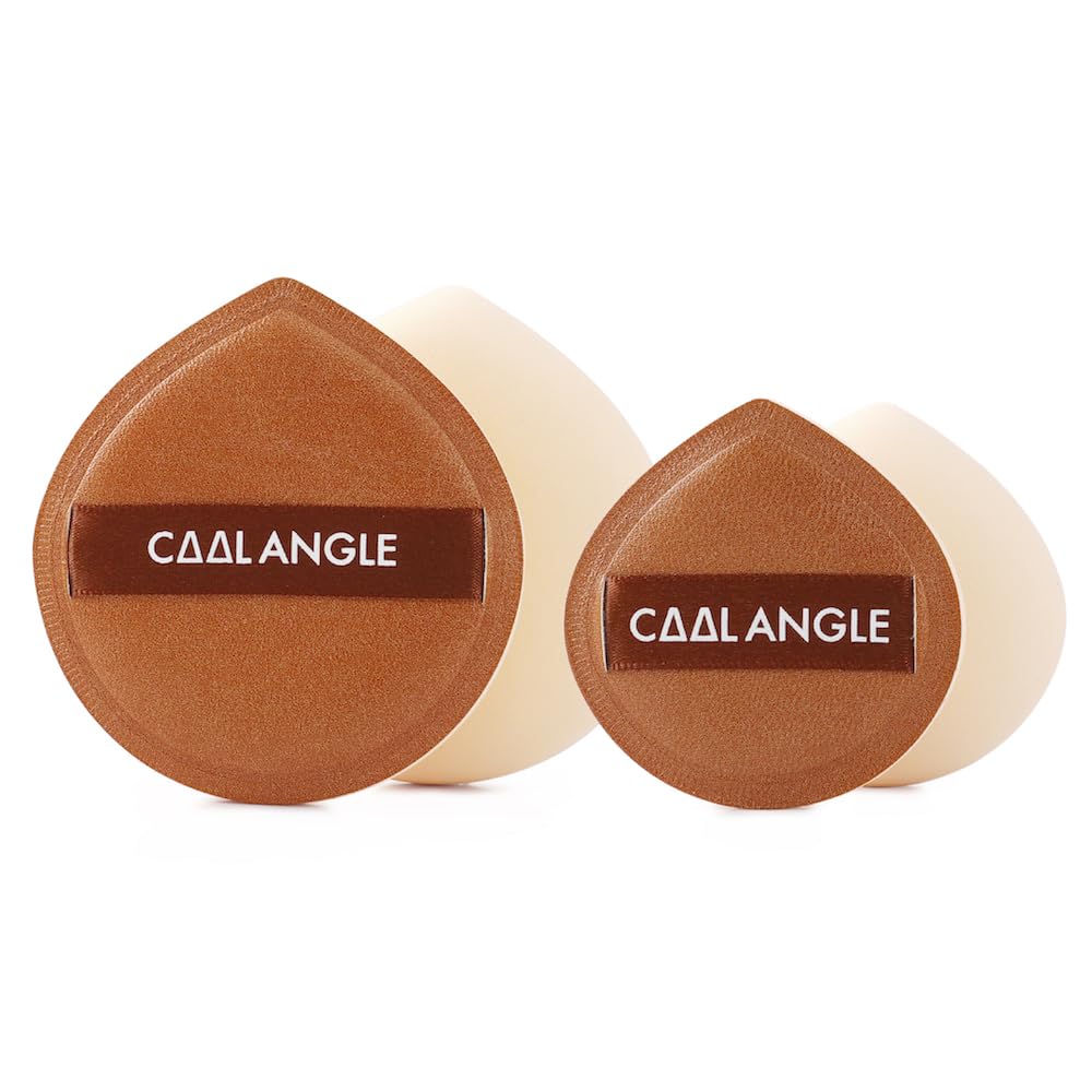 4Pack Brown Makeup Sponge For Foundation Concealer And Powder, Latex Free Blender Sponge For Natural And Easy Makeup Soft Long-lasting, Pack for 2X-Large and 2 Medium
