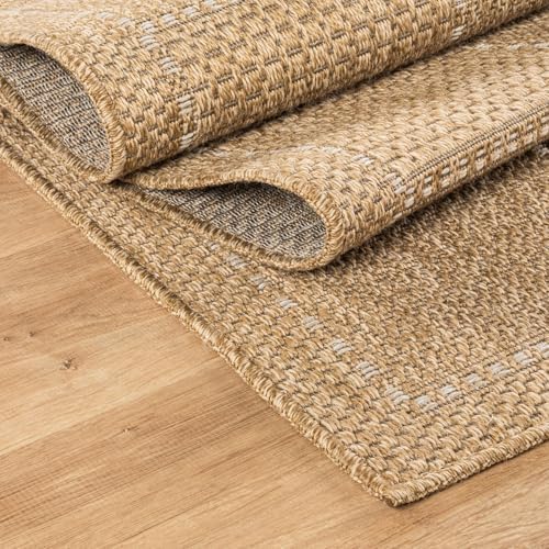 Beverly Rug Easy Jute Checkered Squared Entry Rug 2x3 Washable Durable Indoor - Image 4