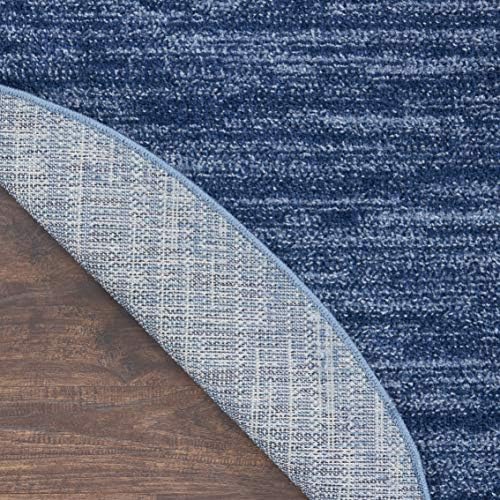 Nourison Home Nourison Essentials Navy Blue 6' x Round Area Rug - Image 6