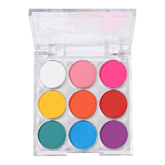 Mattew Eyeshadow Palette 9 Colors Cool Toned Matte Glitter Eyeshadow Palette (Color 02)