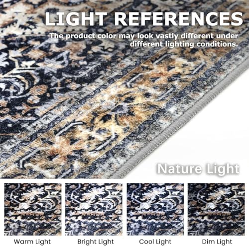 KOZYFLY Boho Area Rug 6x9 Ft Thin Rugs - Image 4