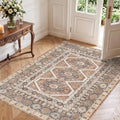 Ksrau 4x5 Area Rug Washable: Non Slip Entryway Throw Rugs Brick by Ksrau