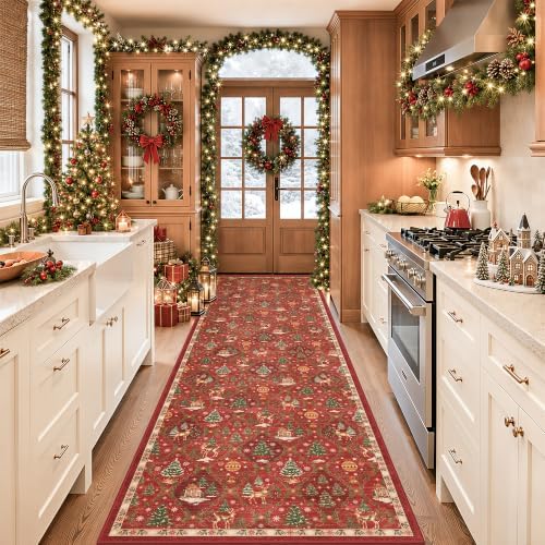 Christmas 3x10 Runner Rugs for Hallway - Image 3