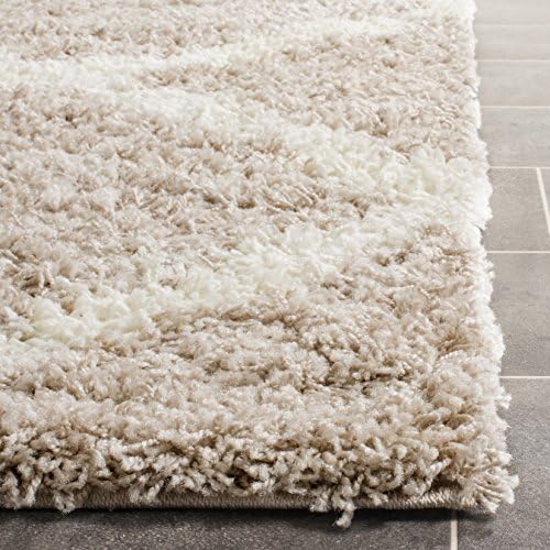 SAFAVIEH Dallas Shag Accent Rug 2'3"x4', Soft Plush Beige & Ivory SGD257D - Image 6