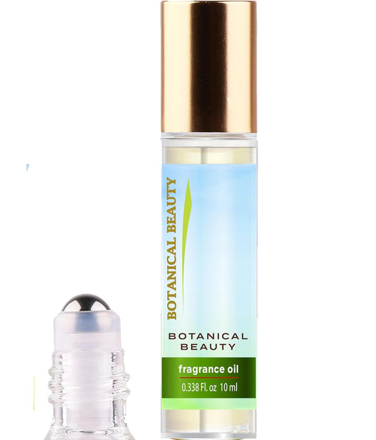 Botanical Beauty' FRAGRANCE OIL ROLL-ON 0.338 FL OZ 10 ML Rollerball Perfume, Alcohol-Free, Long Lasting an exclusive luxury scent with Pink Sugar, Jasmine, Lilac, Magnolia, Musk, Sandalwood, Orange