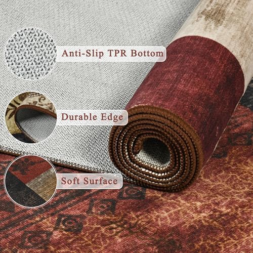 Tepook 8x10 Area Rugs for Living Room, Washable Large Geometric Bedroom Rug - Image 6