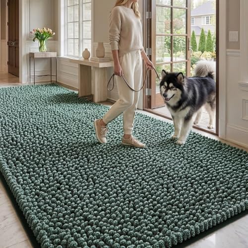 EHEYCIGA 60x36in.Super Absorbent Dog Door Mat by EHEYCIGA