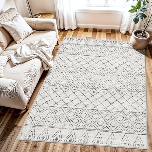 Moroccan 3x4 Washable Area Rug:Non Slip Rug - Image 2