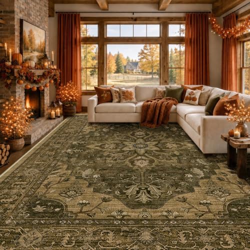RELEANY Washable Area Rug, Large 9'x12' by RELEANY