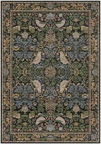 7x10 Green Washable Kitchen Table Rug - Image 7