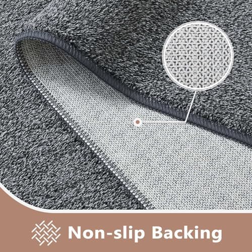 5x7 Grey Area Rug Non-Slip Washable Soft Thin - Image 5