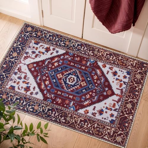 SERISSA 2x3 Washable Non Slip Boho Small Area Rug by SERISSAHomeDecorCollection