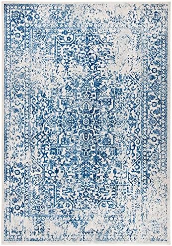SAFAVIEH Evoke Area Rug 4x6, Ivory & Navy EVK256N - Image 2