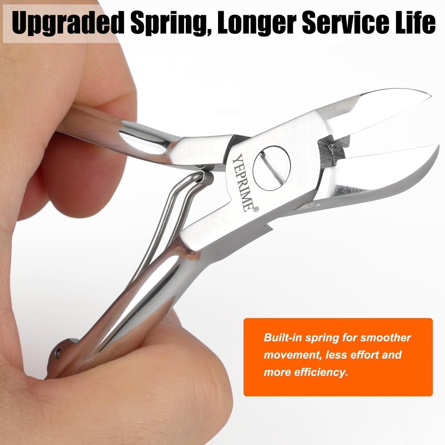 Podiatrist Toenail Clippers, Super Sharp and Wear-resistant Toe Nail Cutters for Thick and Ingrown Nails, Hand Forged Stainless Steel Pedicure Clippers for Men Women Seniors, Curved Blade