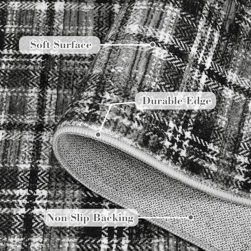 Garvee Tartan Plaid Washable Rugs - Image 3
