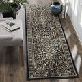 SAFAVIEH Lyndhurst Runner Rug 2'3"x8', Anthracite & Teal LNH338C by Unknown