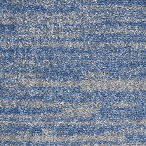 Nourison Home Nourison Essentials Blue Grey 2'2" x 7'6" Area Rug - Image 5