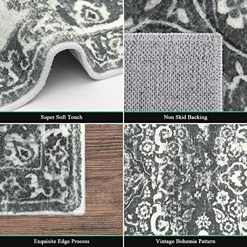 HEBE Hallway Runner Rug 2'x6', Washable Non Slip Kitchen Rug Runner - Image 4