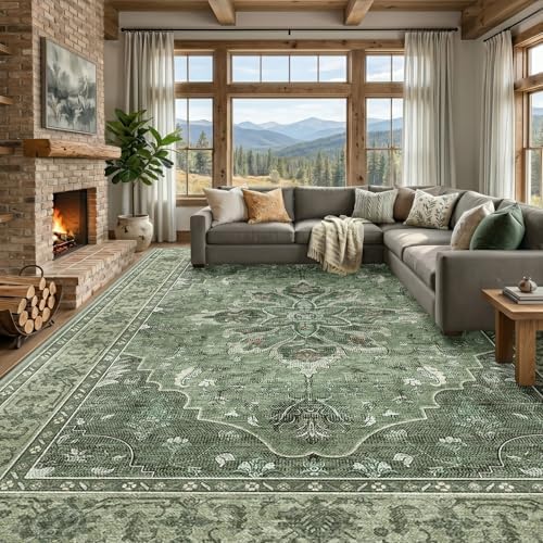 RELEANY Washable Area Rug, Large 10'x12' by RELEANY