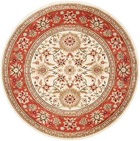 SAFAVIEH Lyndhurst Round Rug 3'3", Ivory & Rust LNH212R by Unknown