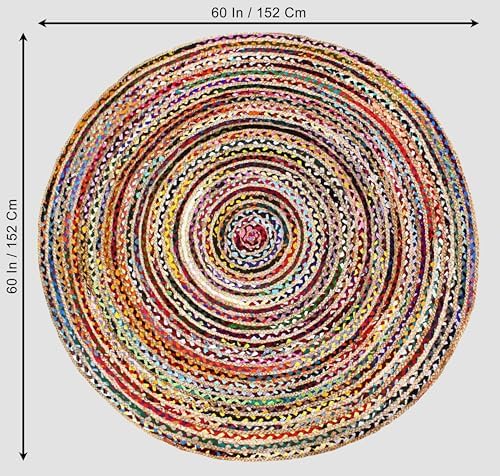 COTTON CRAFT Jute Chindi Braid Rag Rug - Image 3