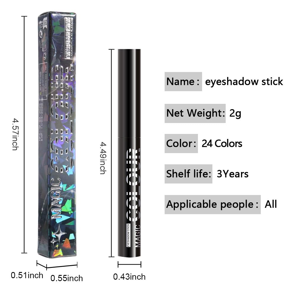 Gold Shimmer Cream Eye Shadow Stick Makeup for Women, Gold Yellow Shimmer Matte Eye Shadow Brightener Stick for Eyes, Long-lasting Waterproof Eyeshadow Pencil Applicator Blendable for Eye Highlight 05