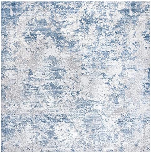 SAFAVIEH Amelia Square Rug 8', Modern Grey & Blue ALA705F by Unknown