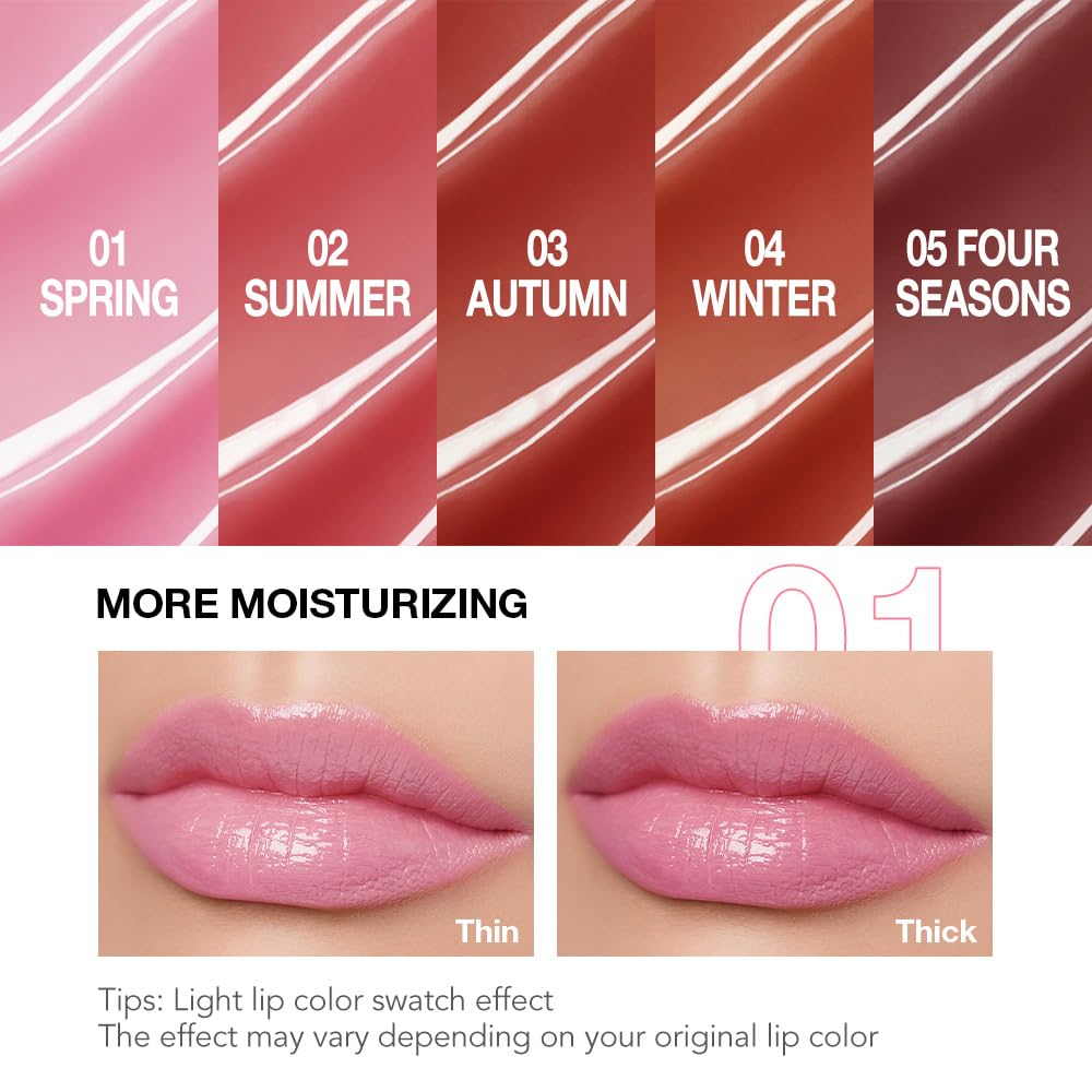 2Pcs Tinted Lip Balm Moisturizing Lipstick – Deep Rose Colored Bean paste & Soft Pale Pink Sheer Hydrating Lip Color for Dry Lips – Nourishing Lip Balm for All Women with a Subtle Natural Scent